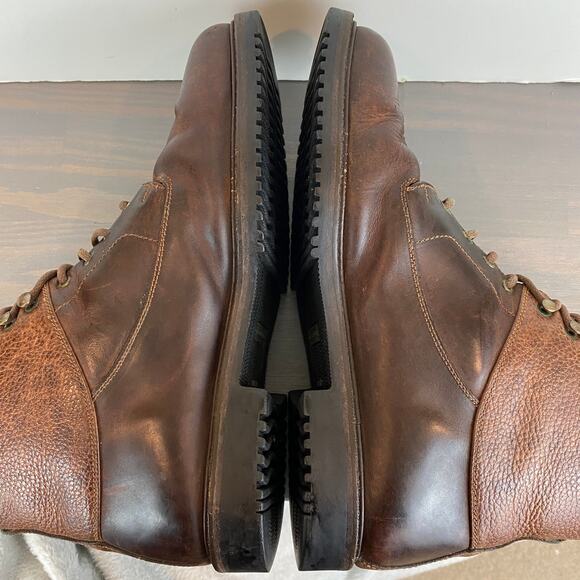Vintage Cole Haan Country Lace Up Ankle Boots Men 10M Brown Leather Rugged Work - Picture 6 of 15